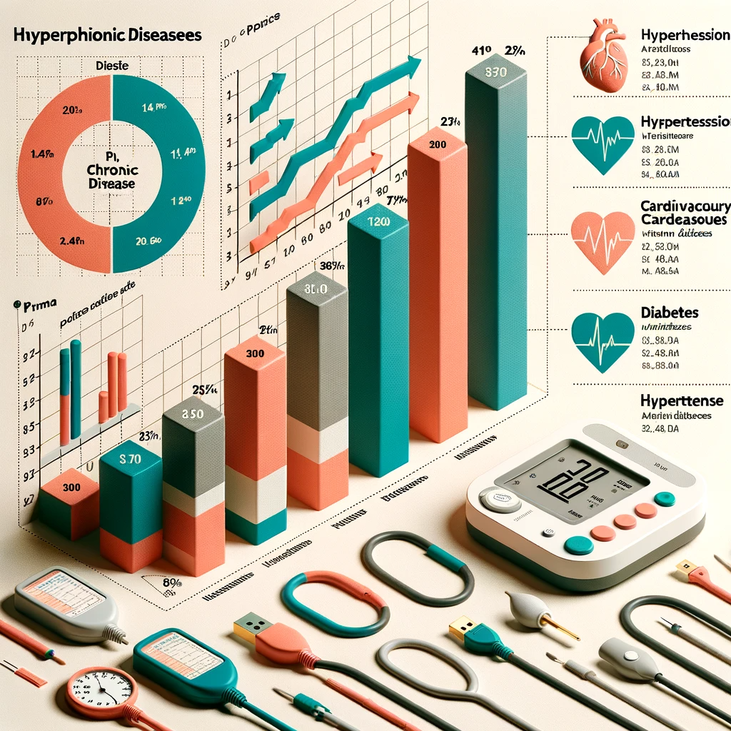 Chart showing prevalence of chronic diseases in South Africa and impact of RPM